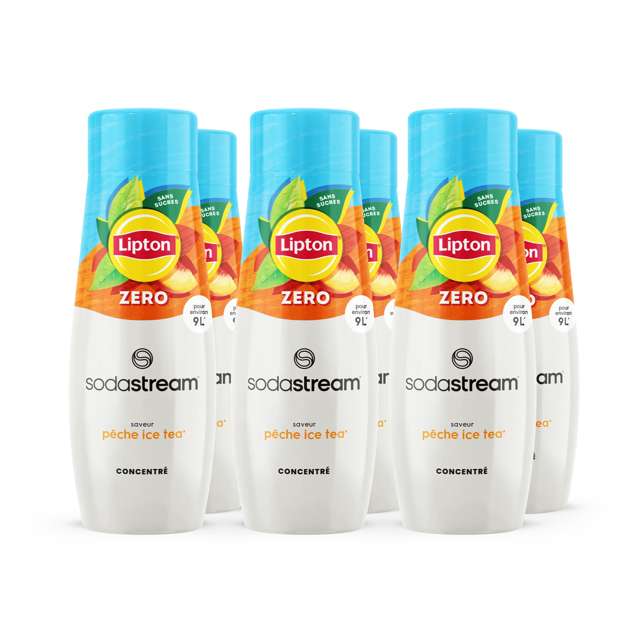 6-Pack Sirop Lipton Ice Tea Pêche Zéro 440ml