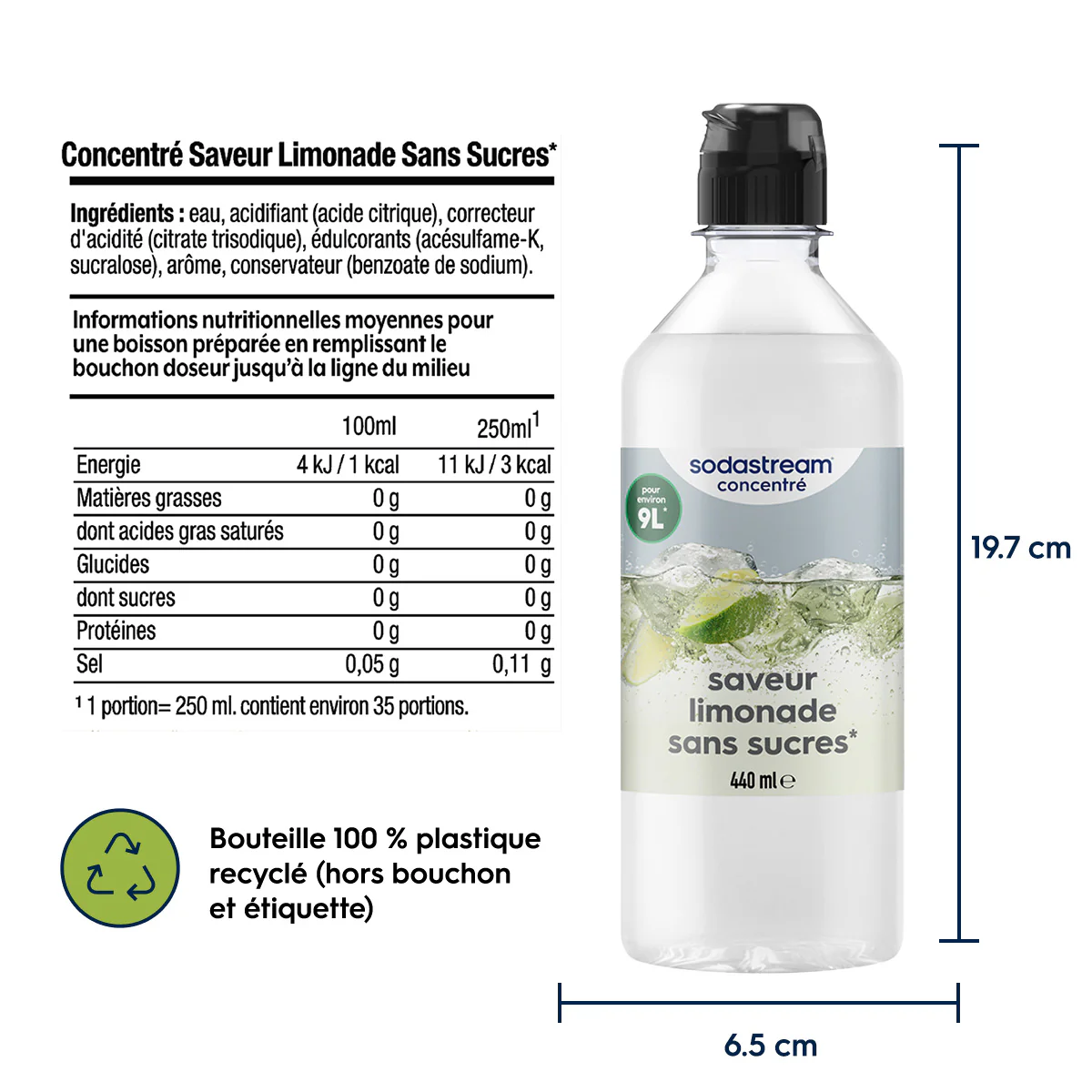 Sirop Limonade Sans Sucres 440ml - Image 6
