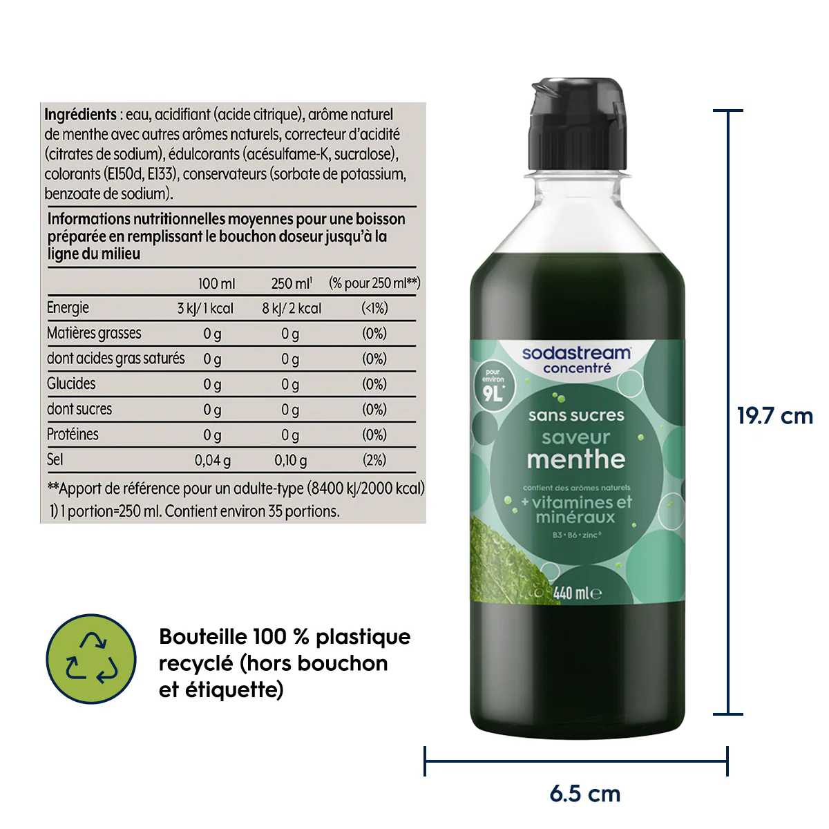 Sirop Menthe Sans Sucres 440ml - Image 6