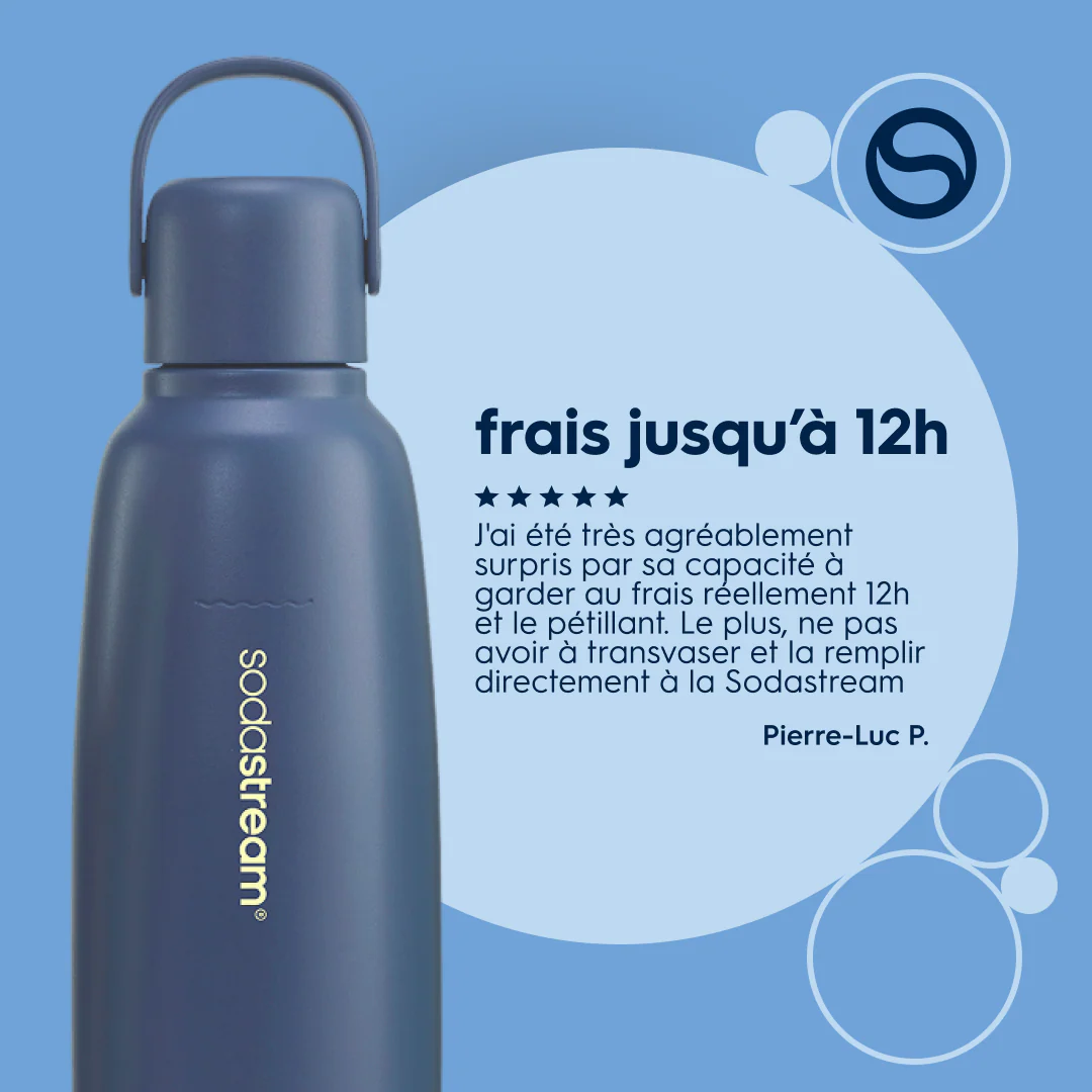 Gourde isotherme 0,9L fizz&go Cool bleue - Image 5