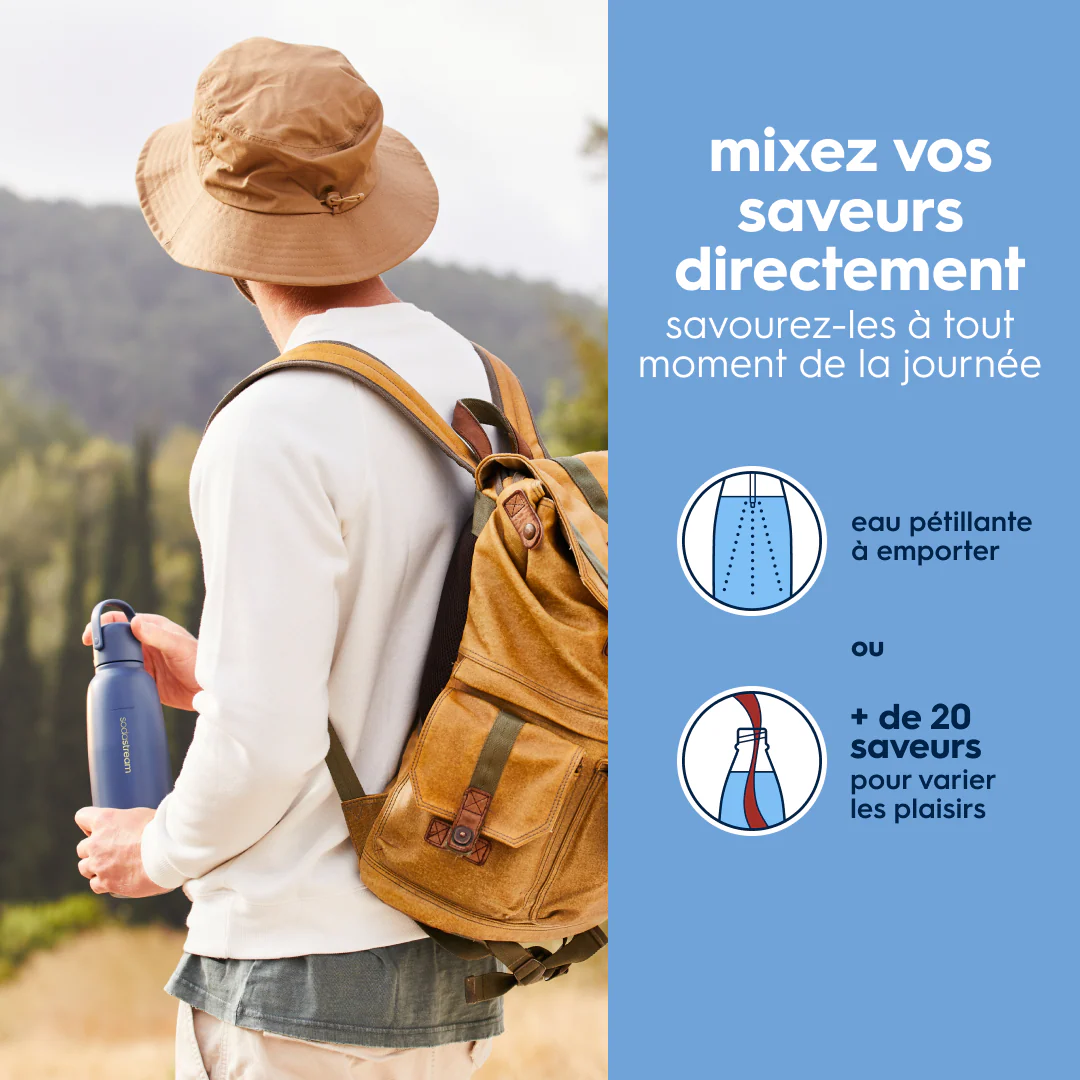 Gourde isotherme 0,9L fizz&go Cool bleue - Image 6