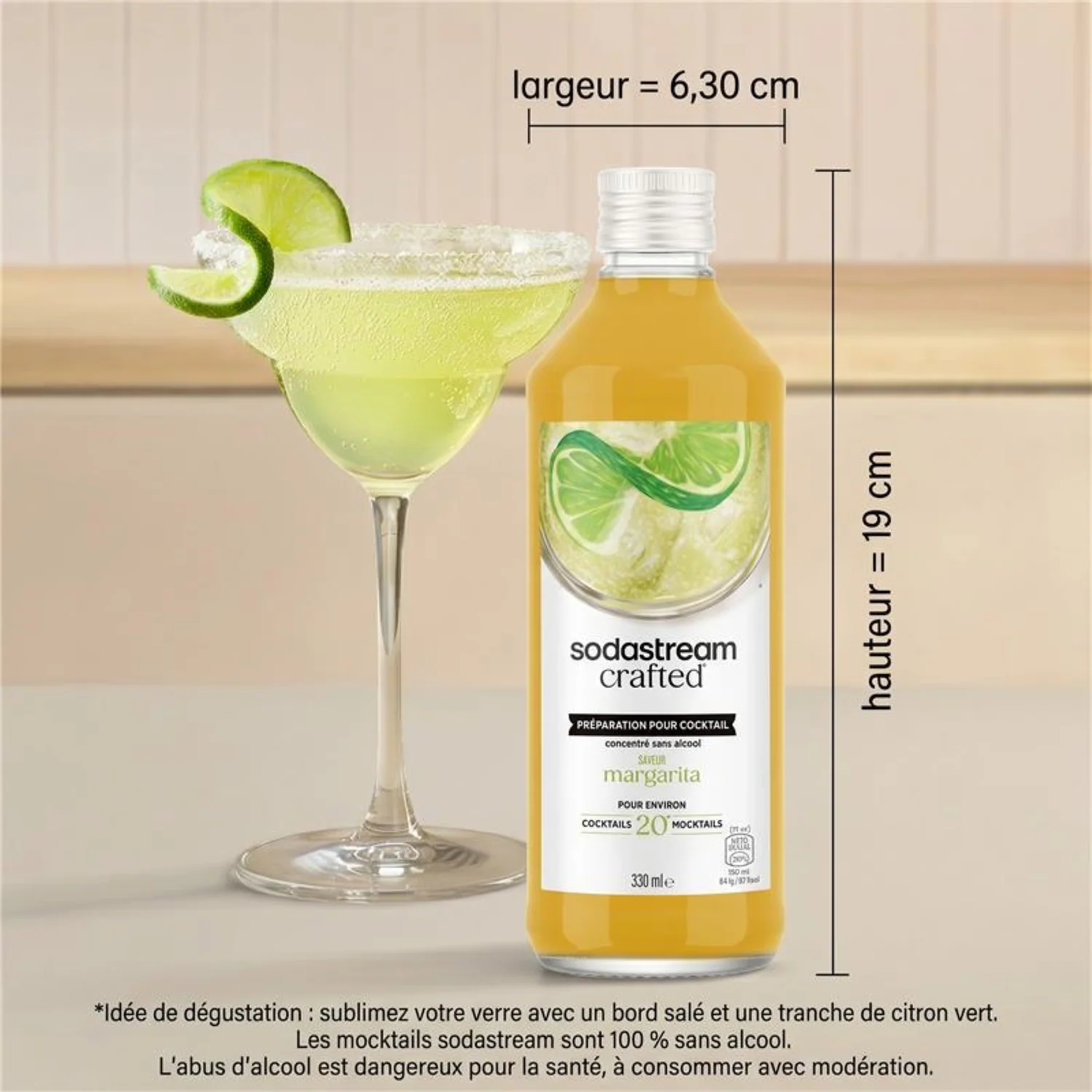 Cocktail Mixer saveur Margarita sans alcool 330ml - Image 3