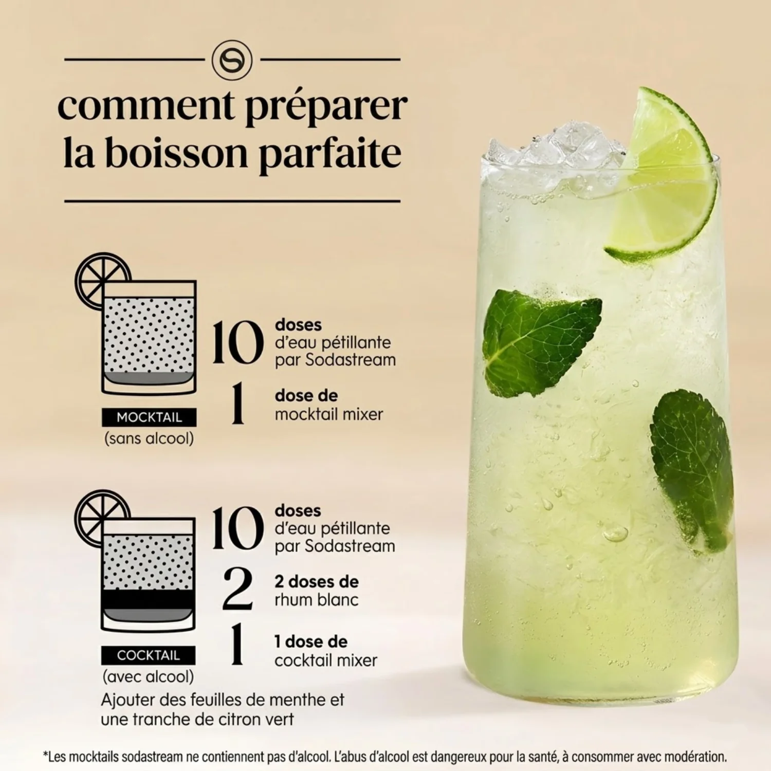 Cocktail Mixer saveur Mojito sans alcool 330ml - Image 2
