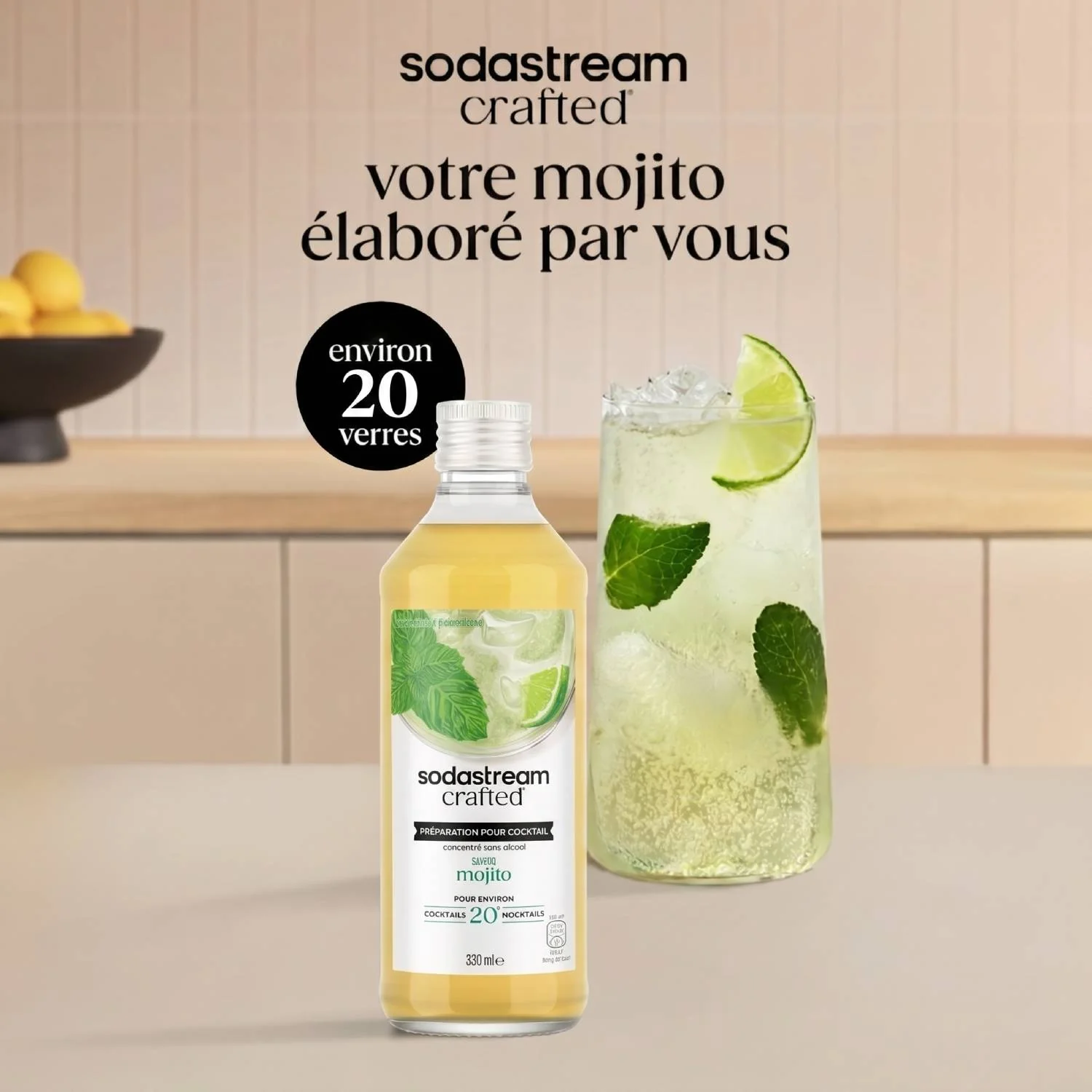 Cocktail Mixer saveur Mojito sans alcool 330ml - Image 3