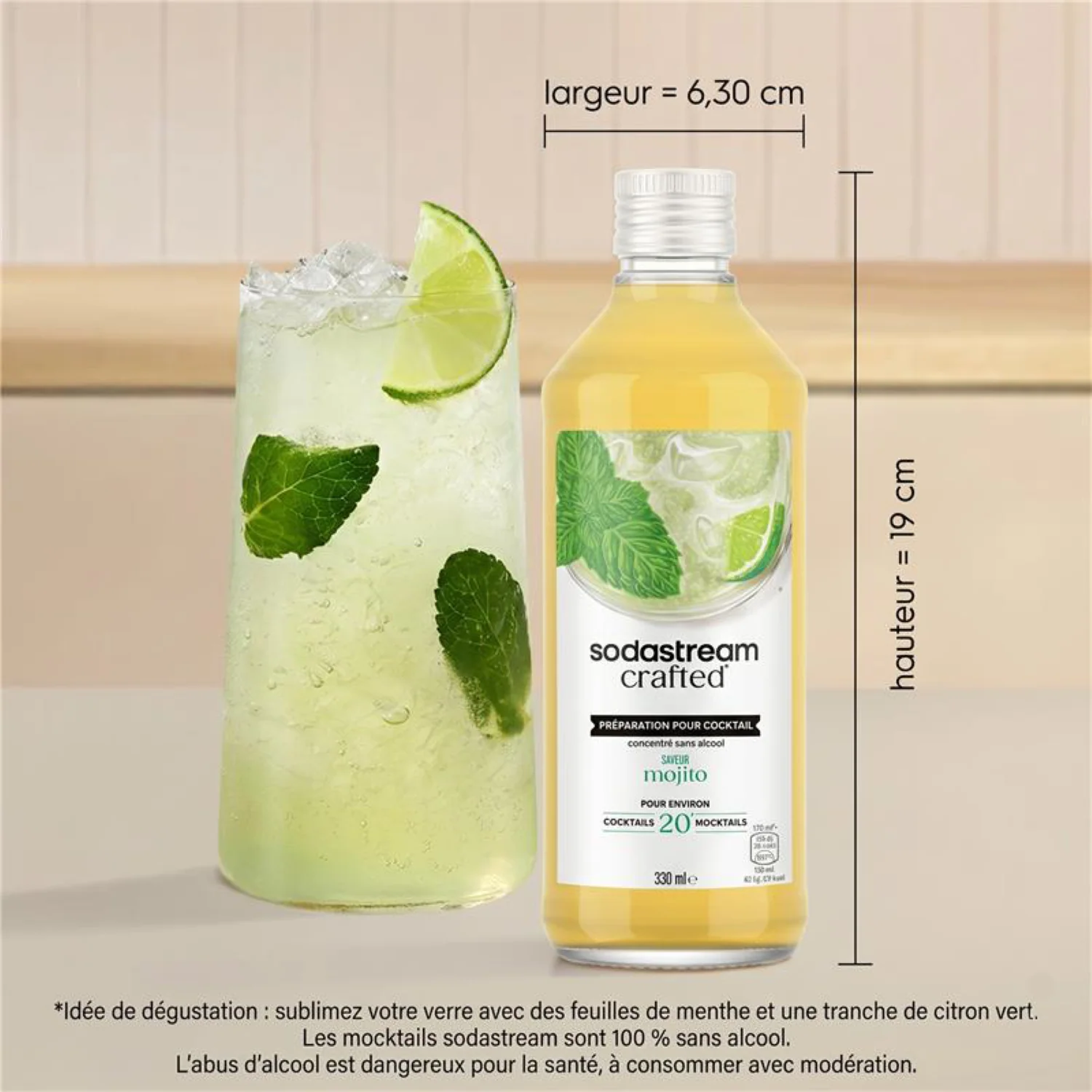 Cocktail Mixer saveur Mojito sans alcool 330ml - Image 4