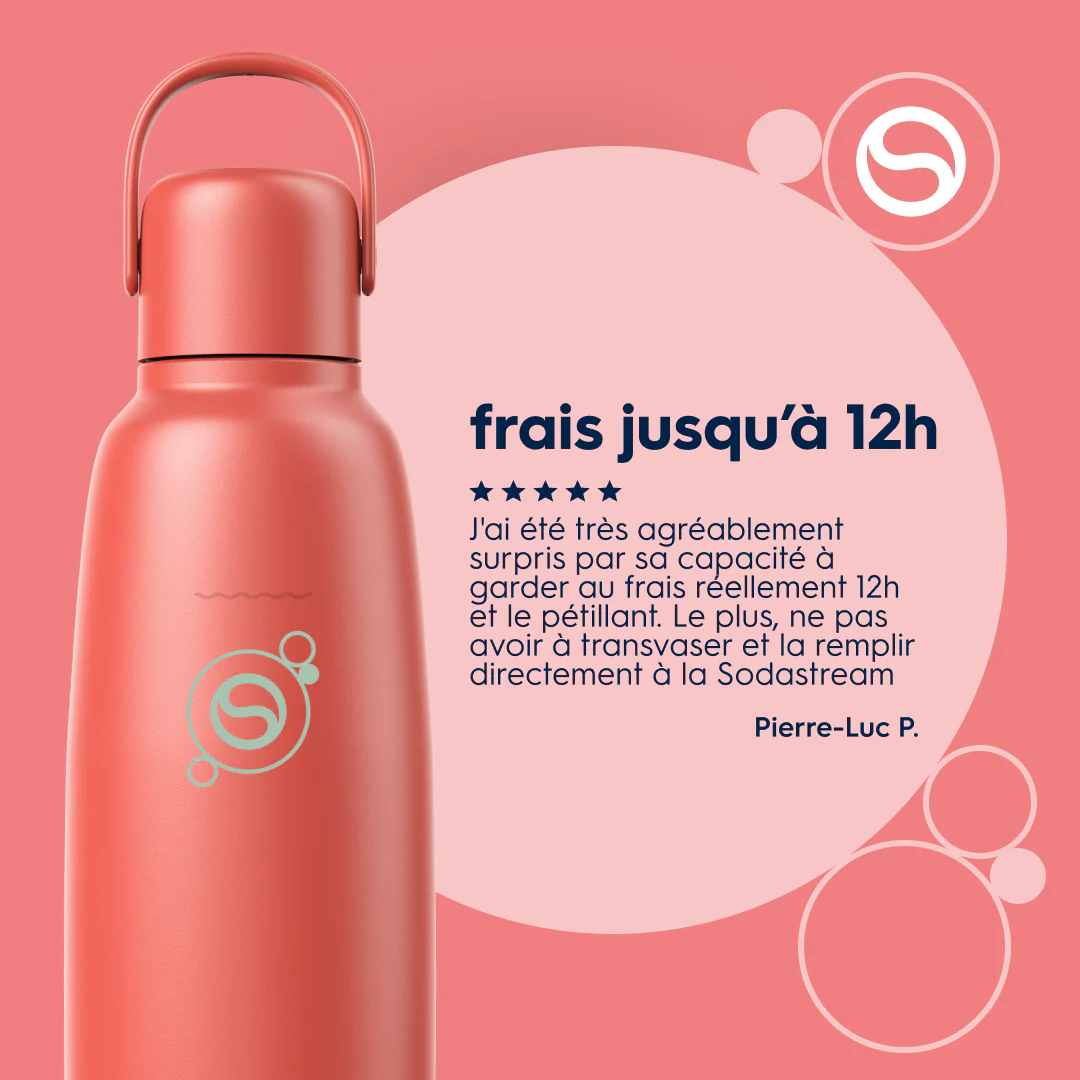 Gourde isotherme 0,9L fizz&go Cool papaye - Image 8