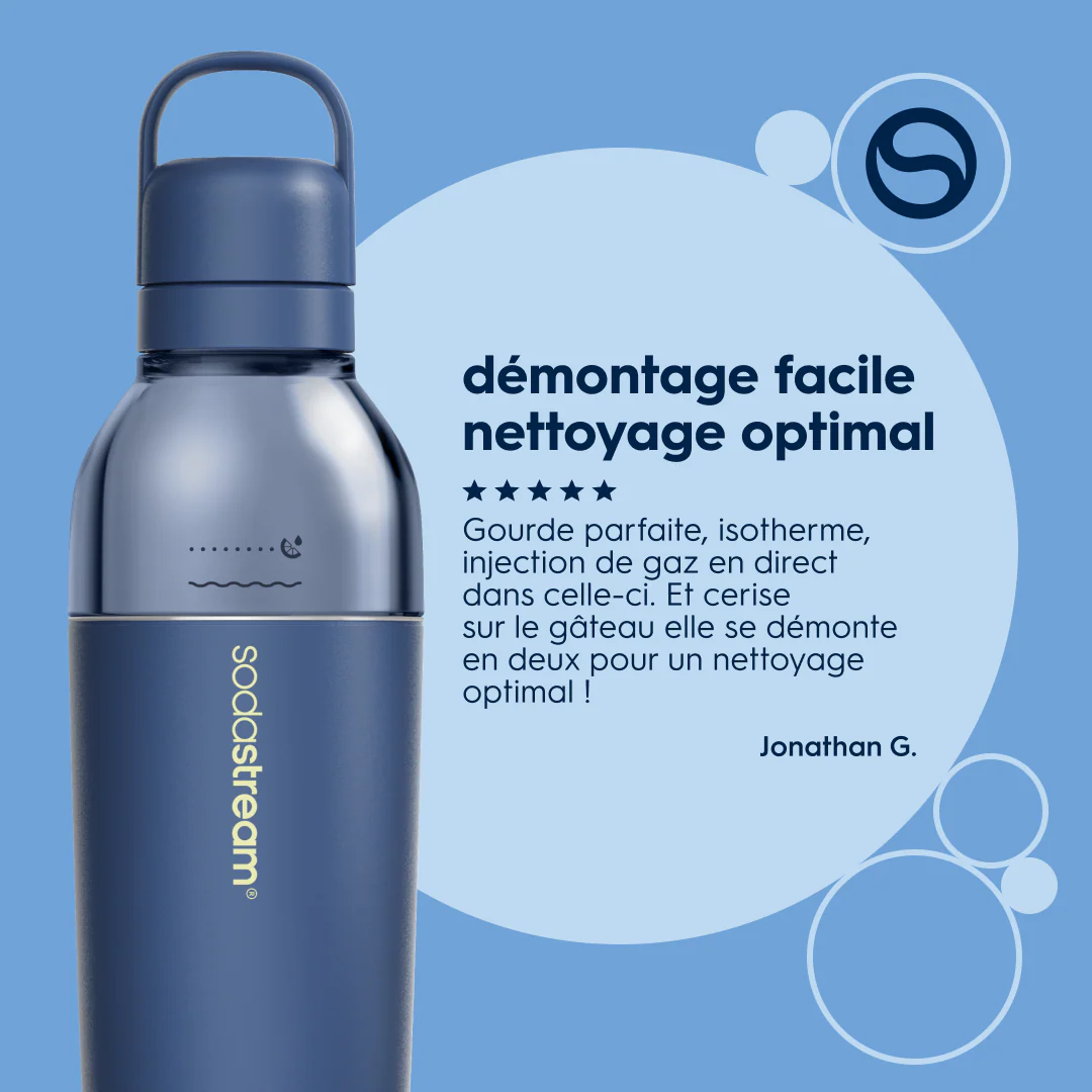Gourde isotherme démontable 0,7L fizz&go Easy mix bleue - Image 12
