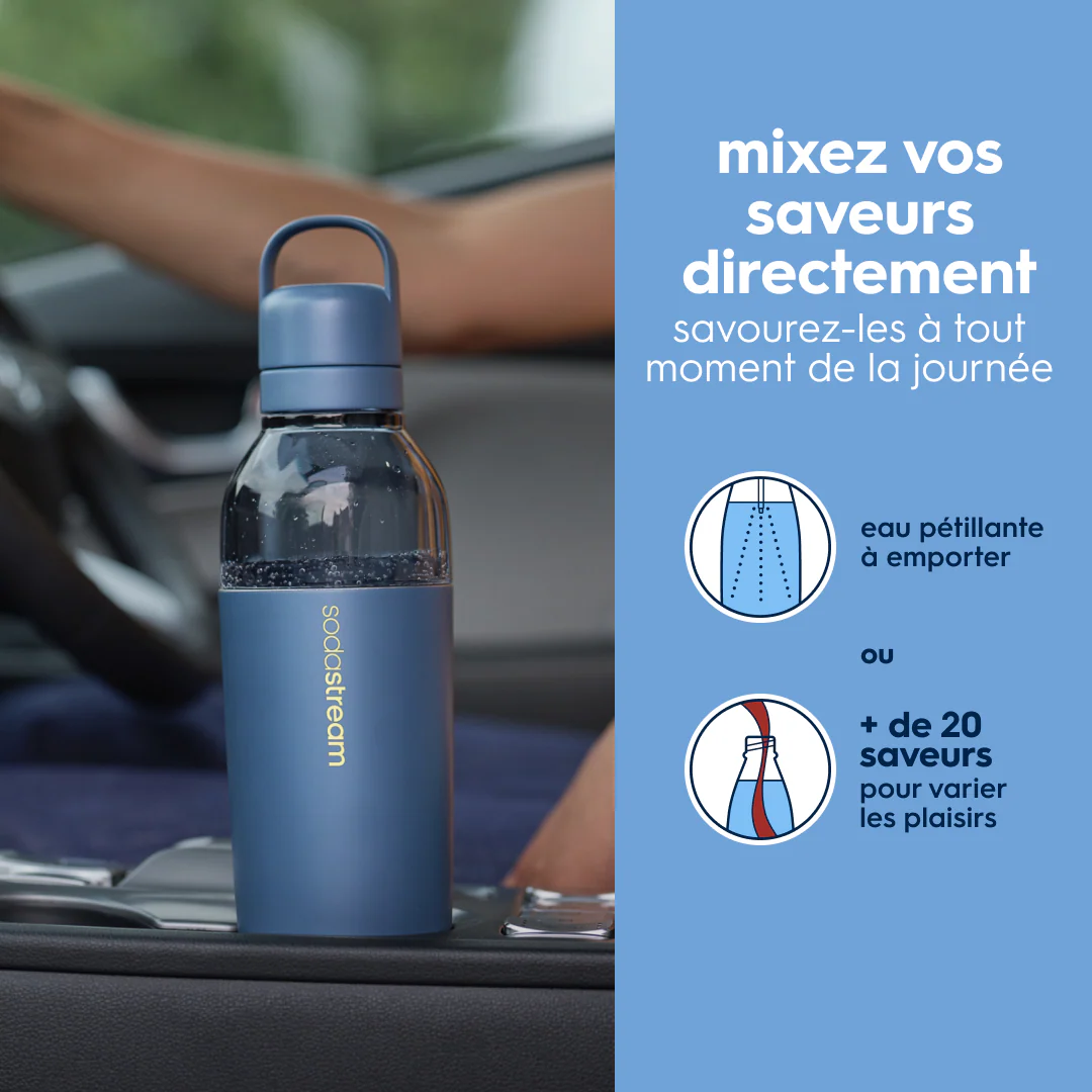 Gourde isotherme démontable 0,7L fizz&go Easy mix bleue - Image 8