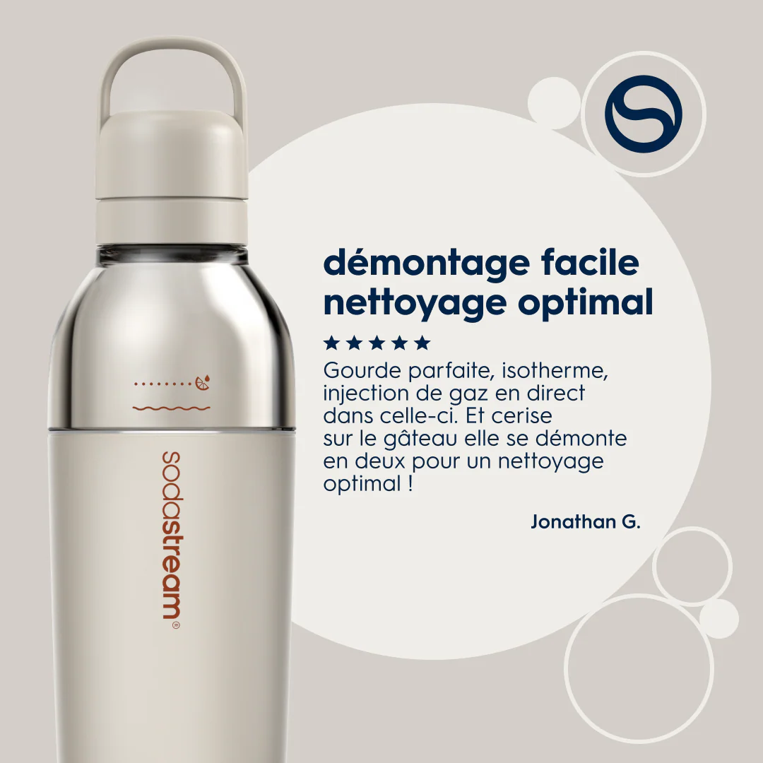 Gourde isotherme démontable 0,7L fizz&go Easy mix sable - Image 9