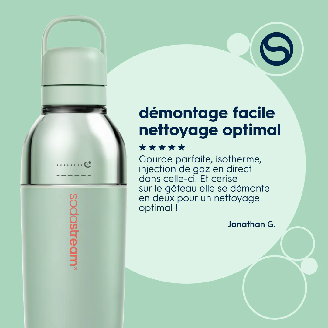Gourde isotherme démontable 0,7L fizz&go Easy mix menthe - Image 11