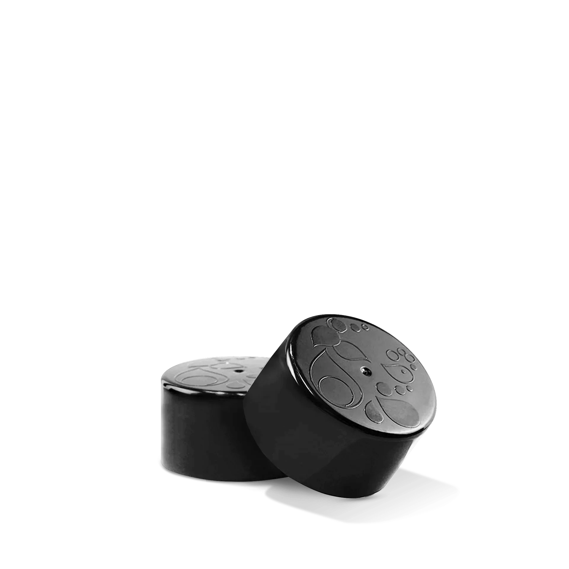 Pack 2 bouchons noirs pour bouteille plastique