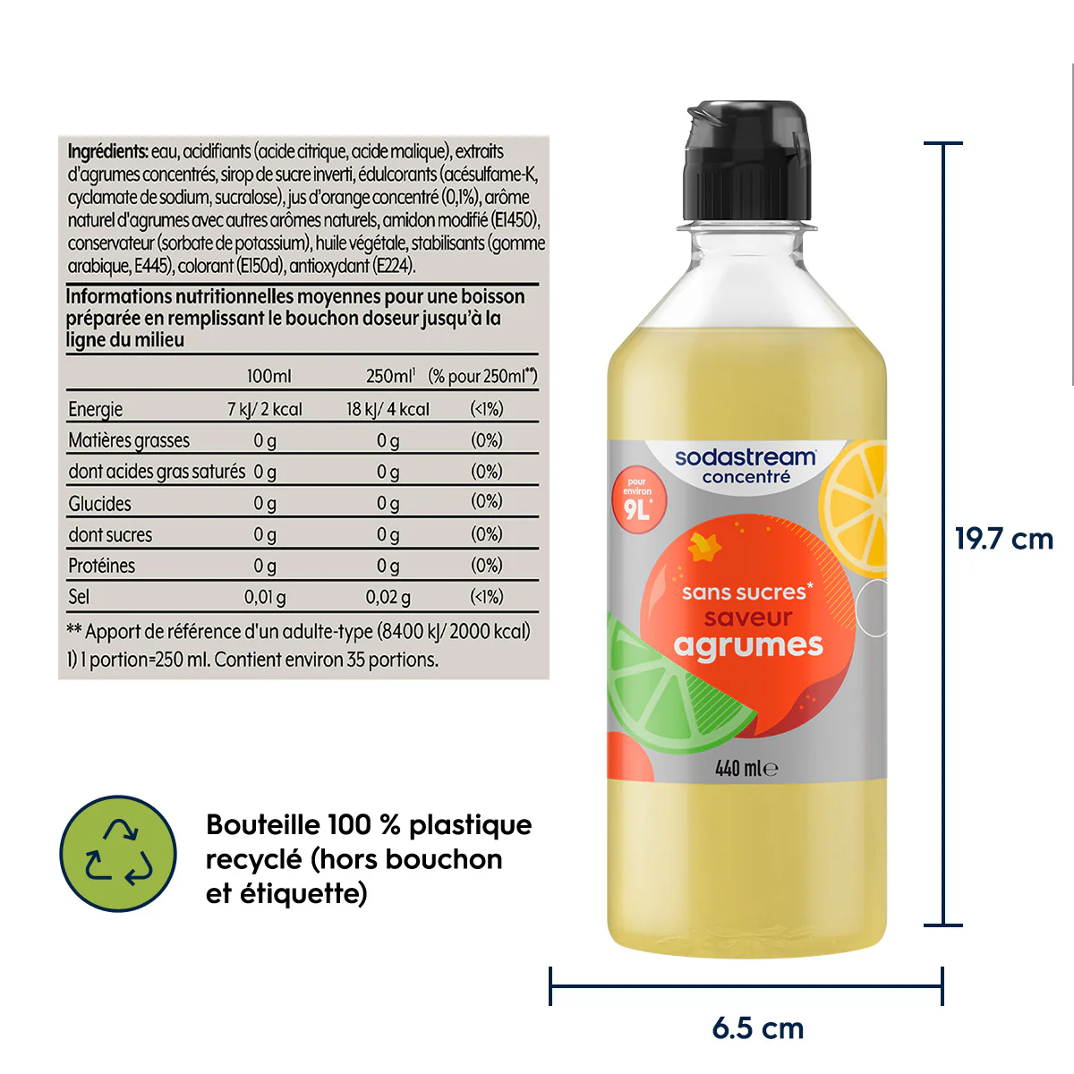 6-Pack Sirop Agrumes Sans Sucres 440ml - Image 6