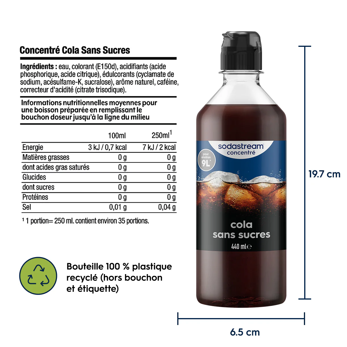 6-Pack Sirop Cola Sans Sucres 440ml - Image 6