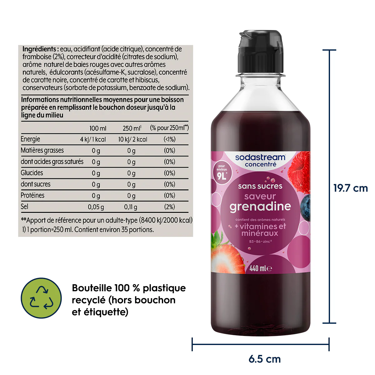 Sirop Grenadine Sans Sucres 440ml - Image 6