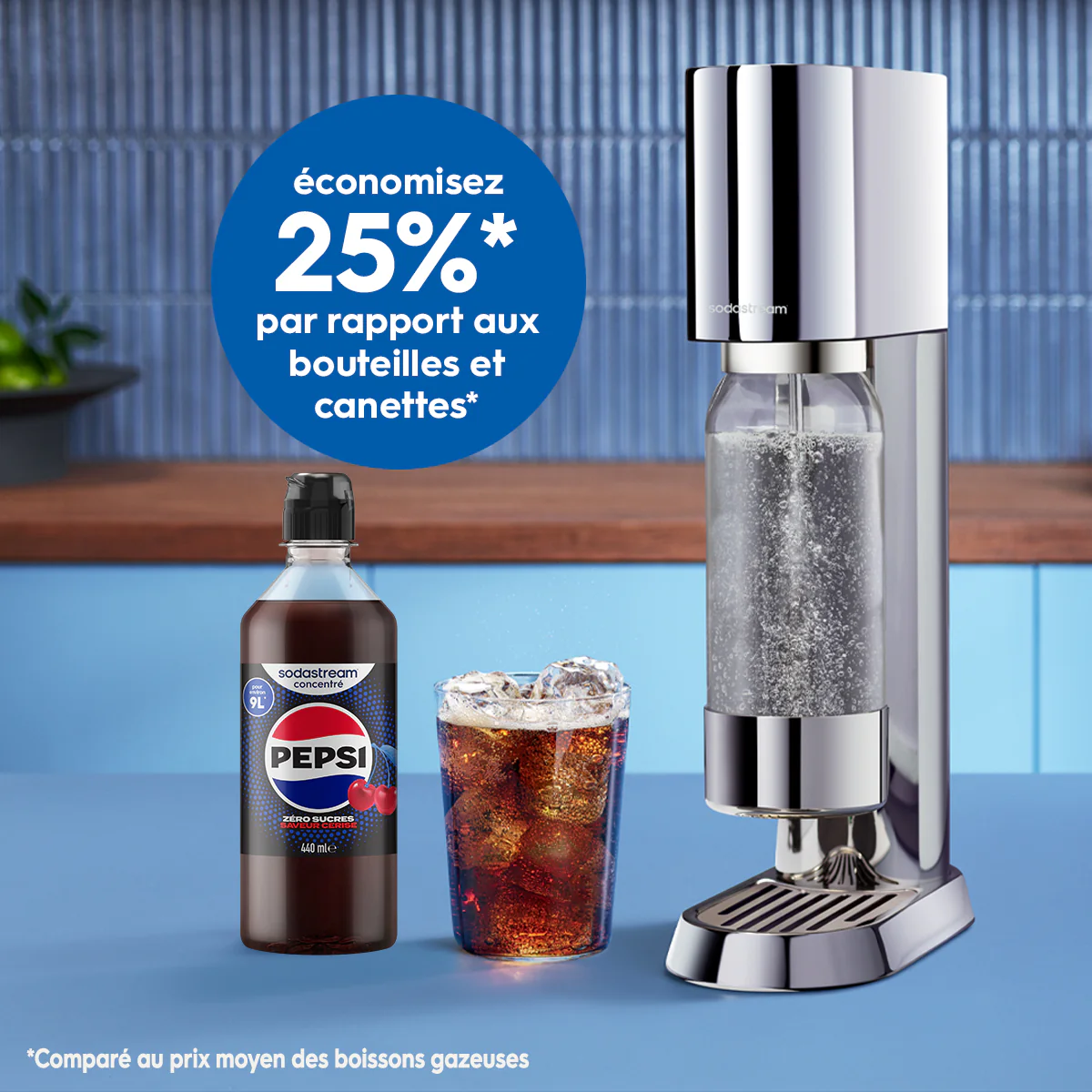 Sirop Pepsi Zéro Sucres Saveur Cerise 440ml - Image 3